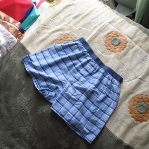 plaid boxer pajama shorts